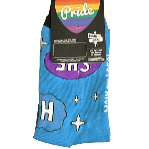 Unisex Non Binary Pride Crew Socks - Picture 3 of 6